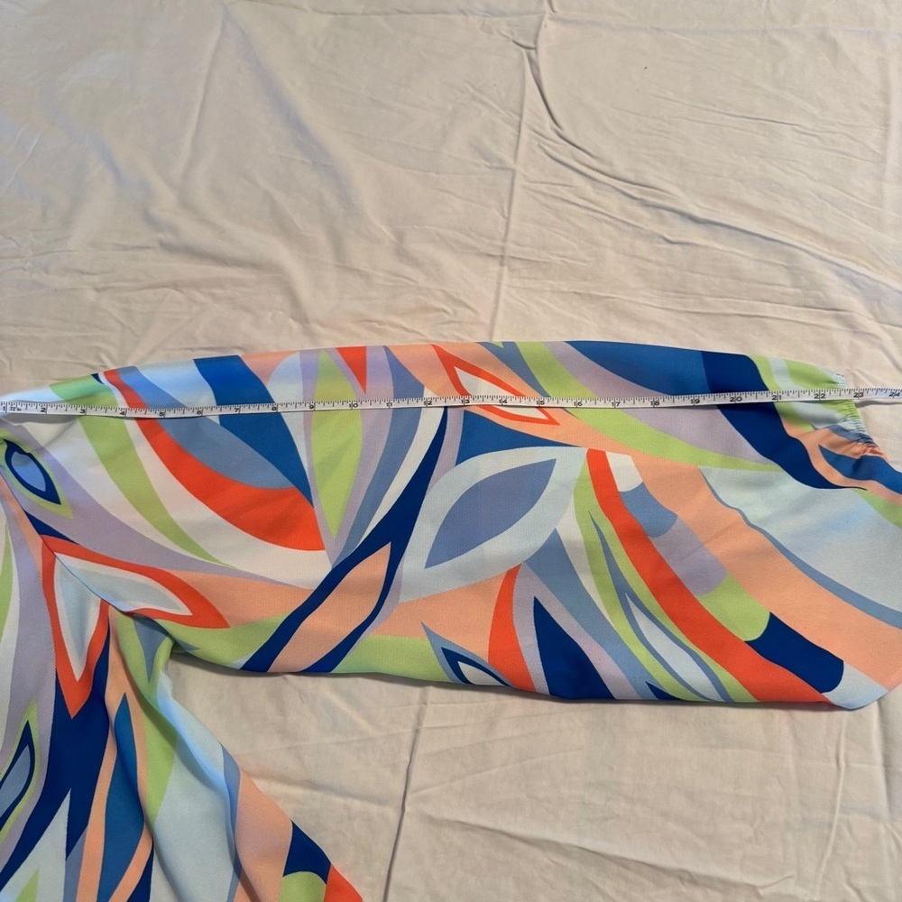 Carole Christian brightly colored V-neck blouse. Blousey sleeve Loose fit size S - Picture 11 of 14